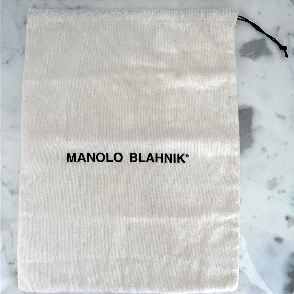 Manolo Blahnik drawstring dust bag / travel bag for shoes (or accessories)